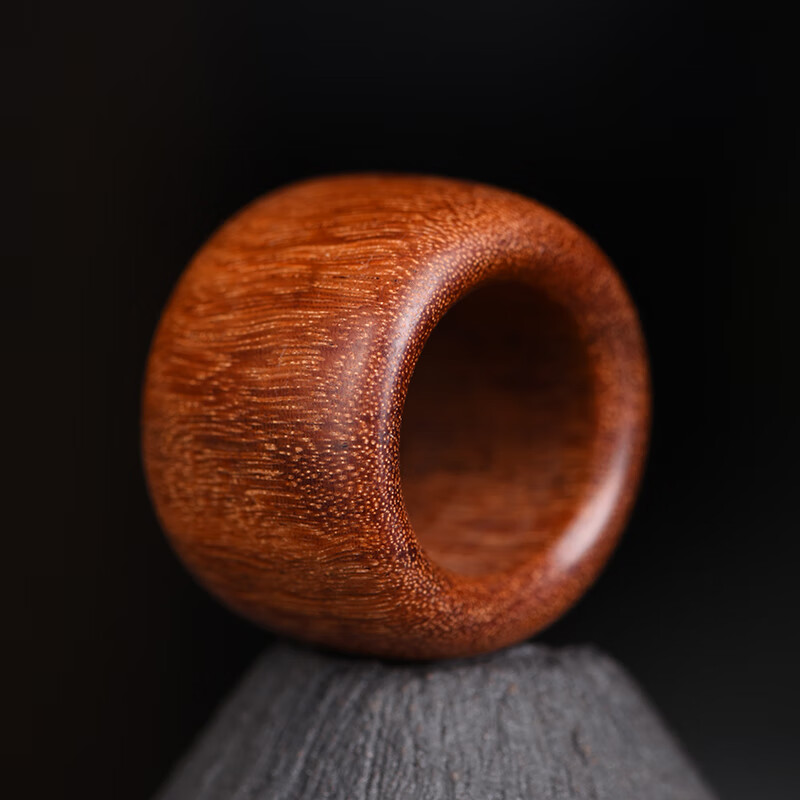 玄同印尼爆满金星小叶紫檀木质扳指指环大拇指把件把玩 印尼紫檀扳指