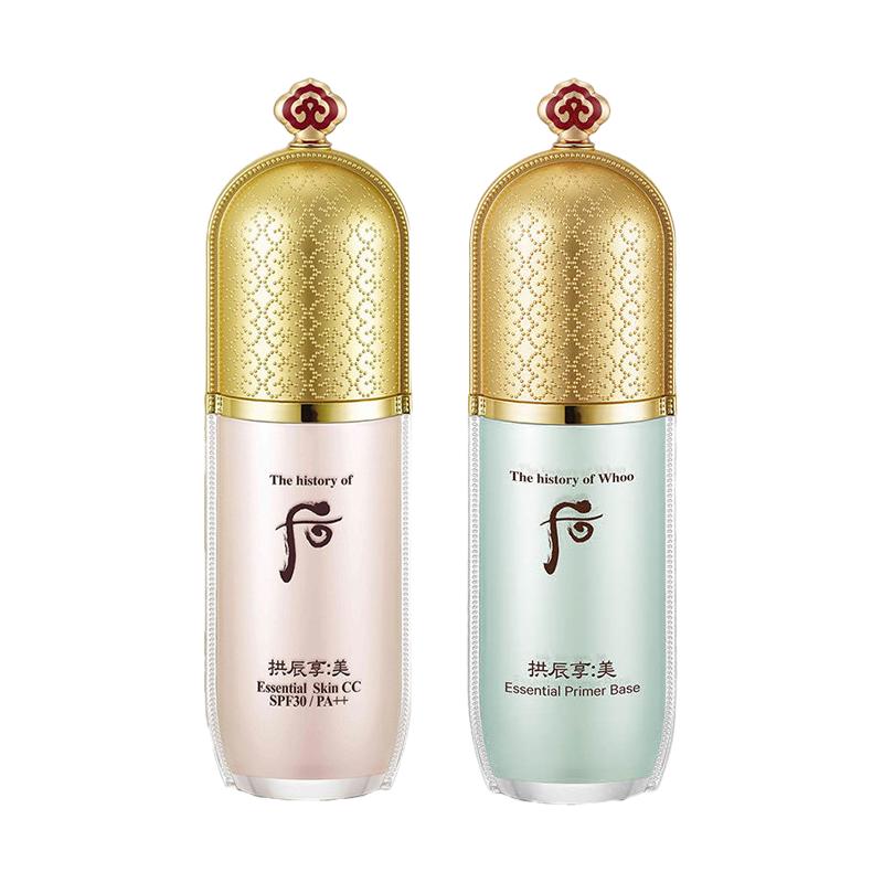 whoo后拱辰享隔离套自然裸装轻薄服帖修饰暗沉粗糙粉绿隔离套盒