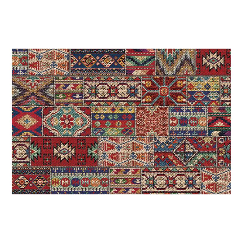 民族风入户门垫玄关地毯除尘防滑门毯大门口地垫进门脚垫美式复古