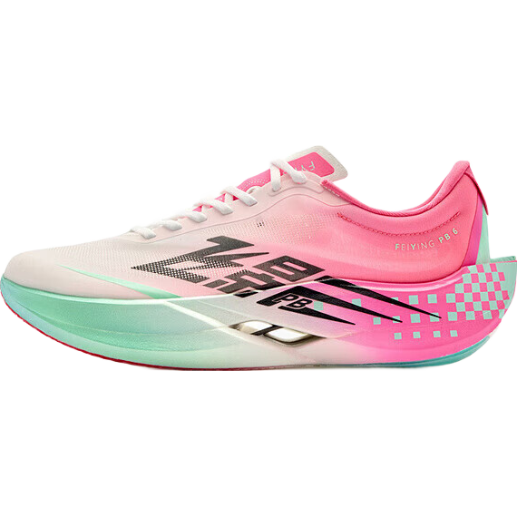  QIAODAN/乔丹 回弹科技 女士马拉松竞速跑步鞋  极光粉/智能绿 鸳鸯 38