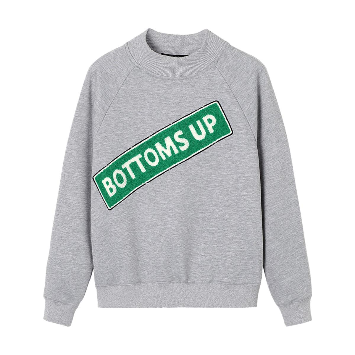 【9.9/件】EPTISONt恤女时尚绣花韩版字母半高领长袖上衣