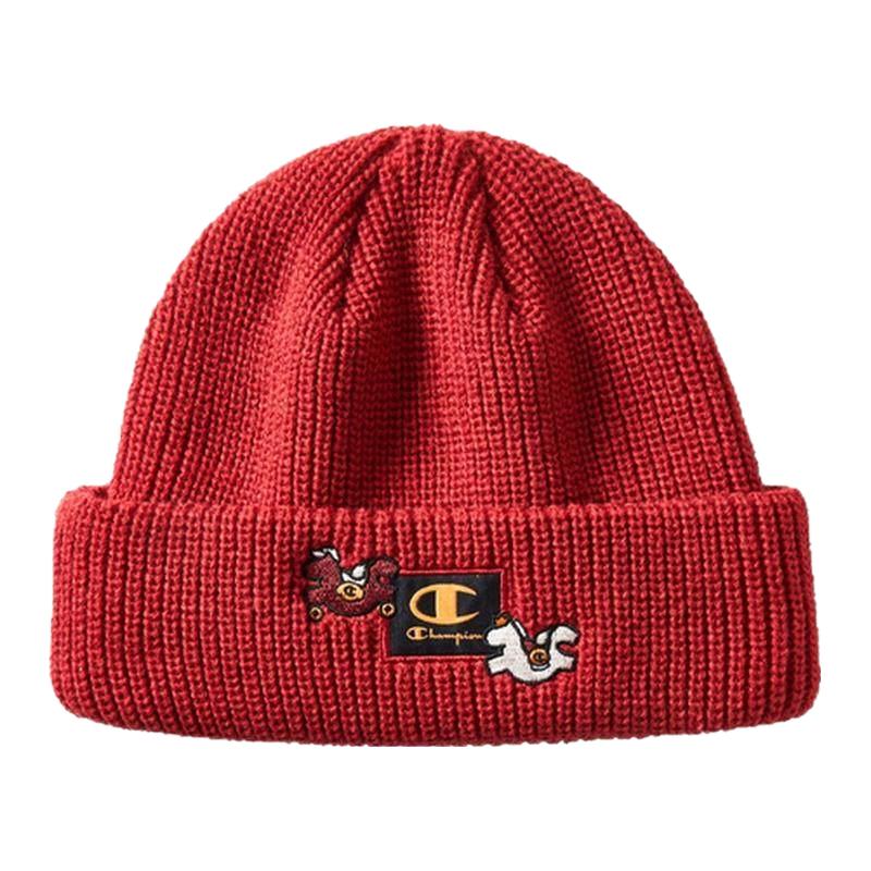 【马年礼赠】董思成同款-Champion冠军针织帽毛线帽冷帽红色帽子