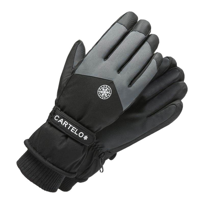 卡帝乐鳄鱼 鳄鱼滑雪棉手套男冬季防寒保暖电动车防风摩托加厚加绒骑行手套女