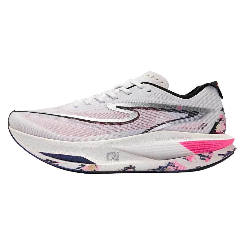 鸿星尔克芷境4代专业马拉松比赛跑步鞋男全掌碳板运动鞋竞速跑鞋子男款 粉红豹-尔克白/亮银 【男】12/23 10点发售 41