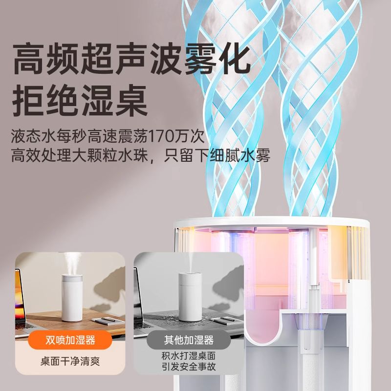加湿器办公室桌面家用小型卧室便携式大容量喷雾轻音新款usb车载