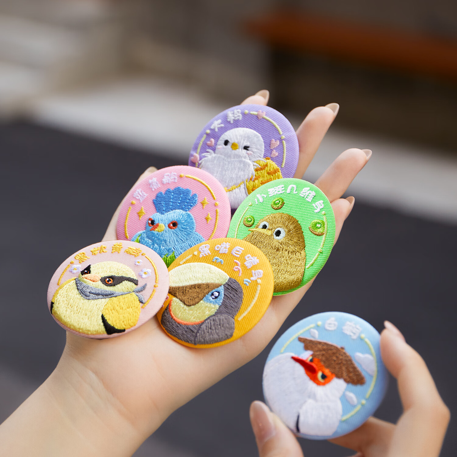 国家自然博物馆旅行小鸟徽章刺绣吧唧鸟类爱好者