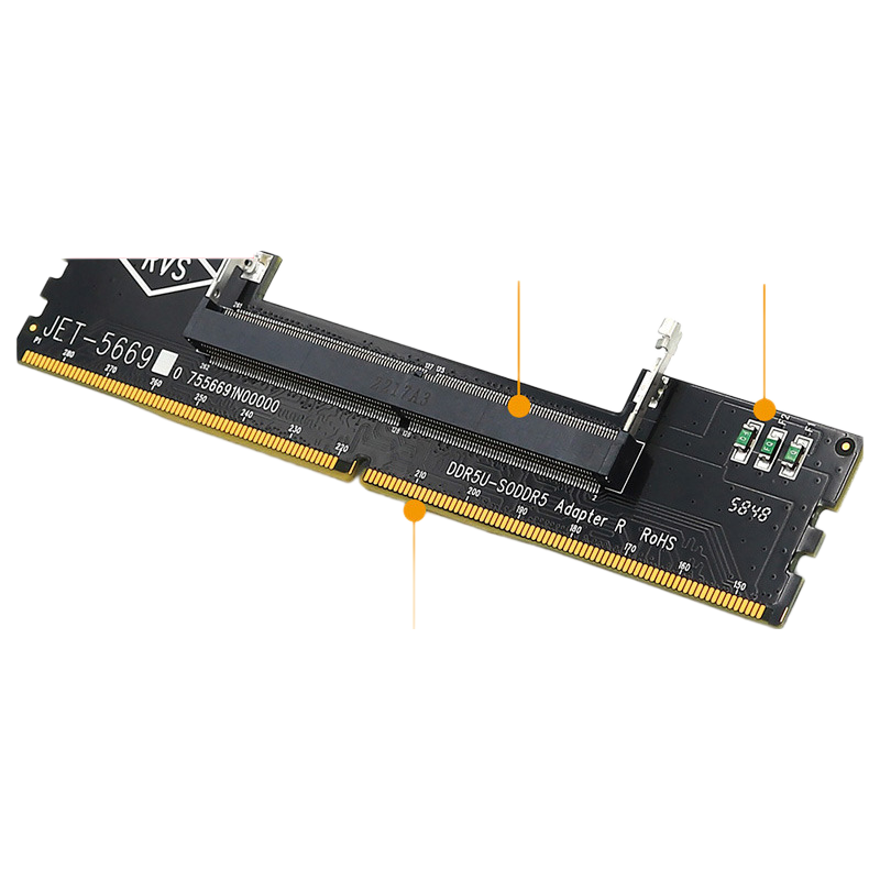 笔记本内存转接卡DDR3 DDR4转台式机3代4代5代内存测试保护卡SOD内存卡DDR5转台式机ddr3L内存测试1.5V 135V