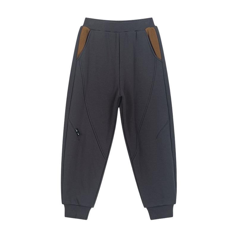 马拉丁童装冬装男大童不倒绒保暖休闲针织长裤