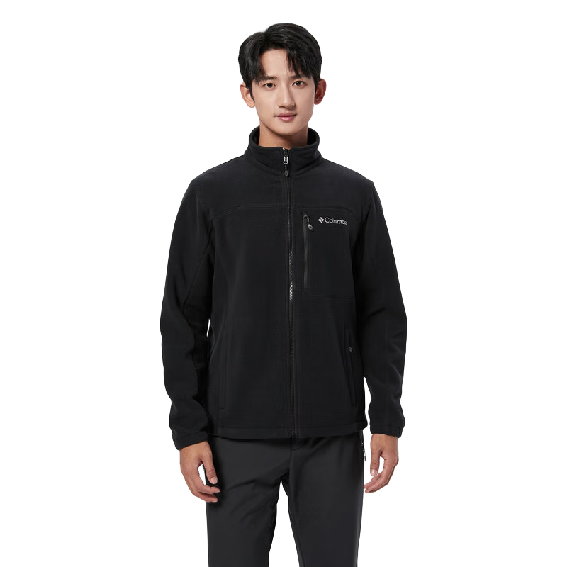 哥伦比亚抓绒衣男秋冬户外立领开衫保暖防风中层上衣EJ0027 PM4518黑色 热能保暖-厚款-三合一系统 M