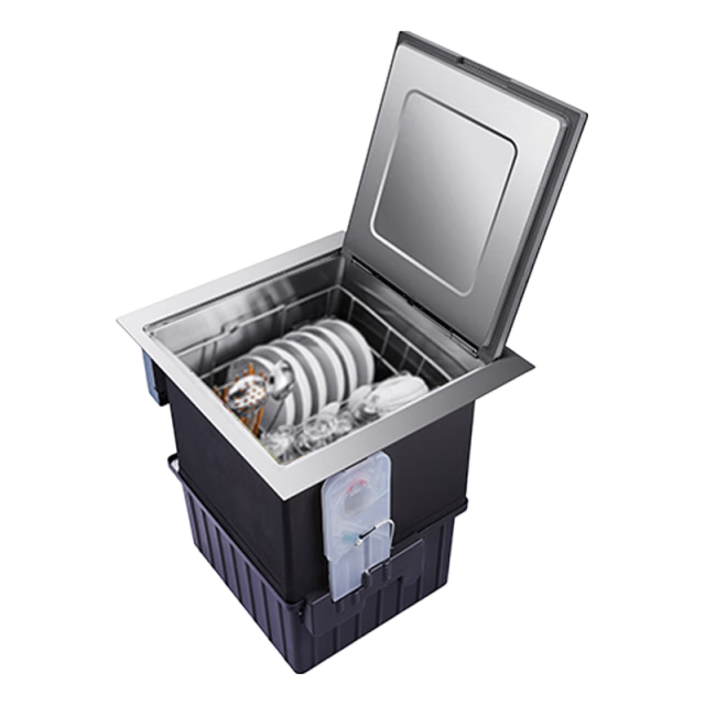 德世厨水槽式洗碗机智能家用全自动消毒烘干刷碗机活氧超声波洗果蔬去农残送货入户上门安装 水槽式 S1【单槽】