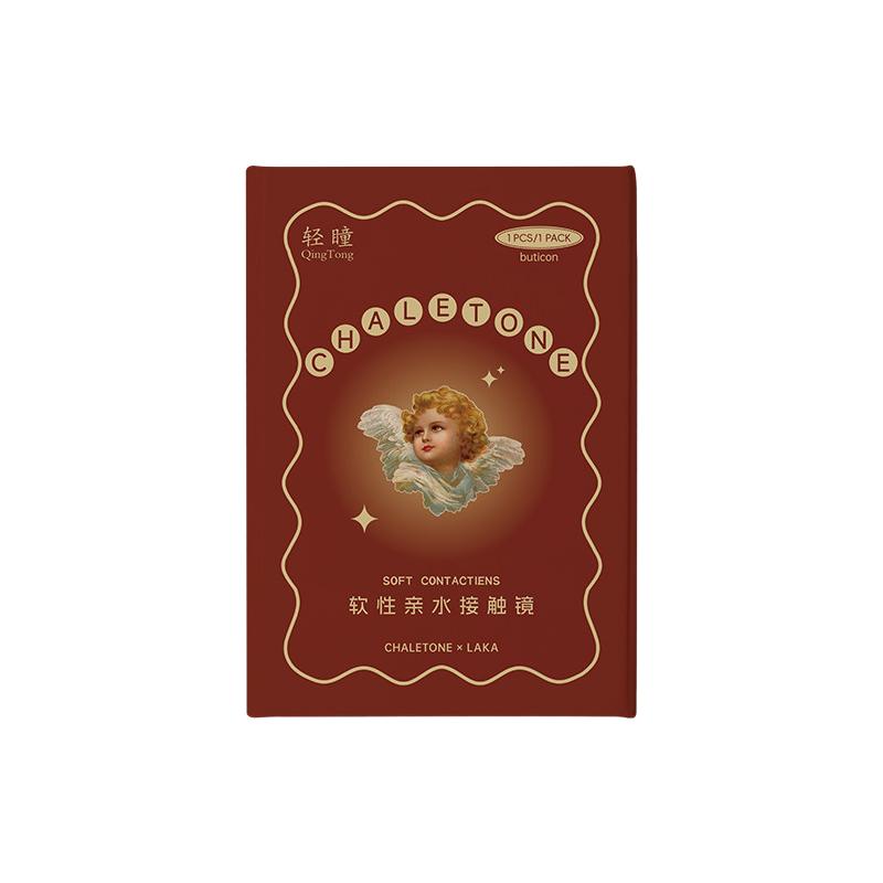 轻瞳美瞳半年抛长抛1片日常百搭通勤三明治工艺隐形眼镜清仓