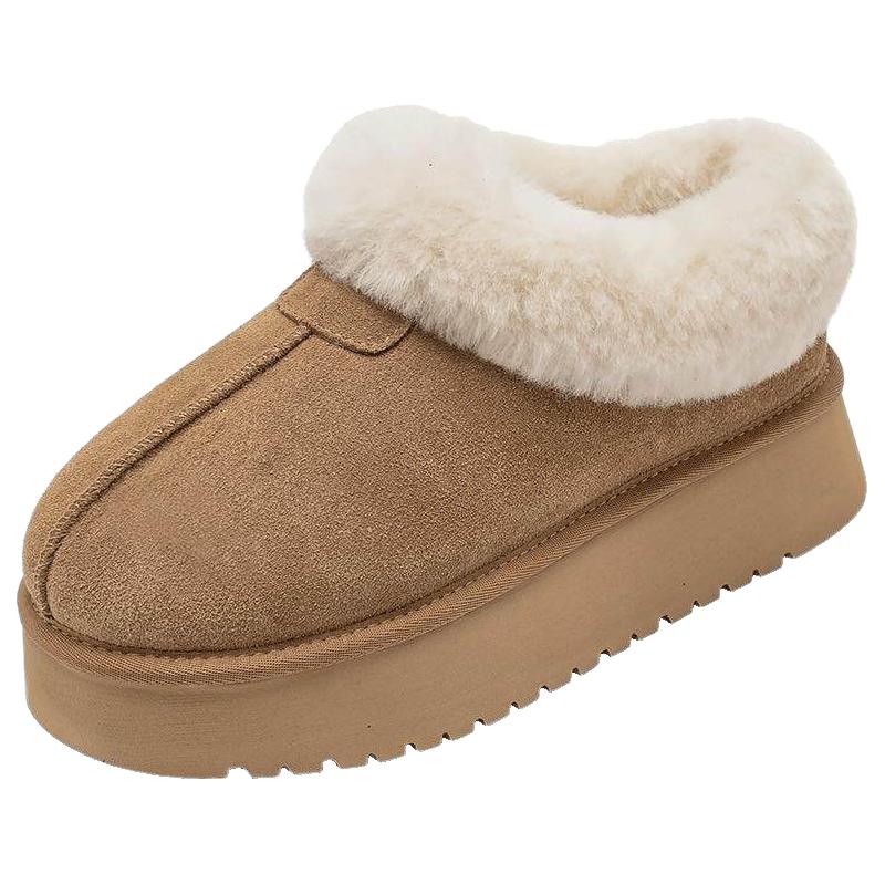 达芙妮厚底雪地靴女款冬季加绒加厚女鞋鞋子毛毛保暖棉鞋