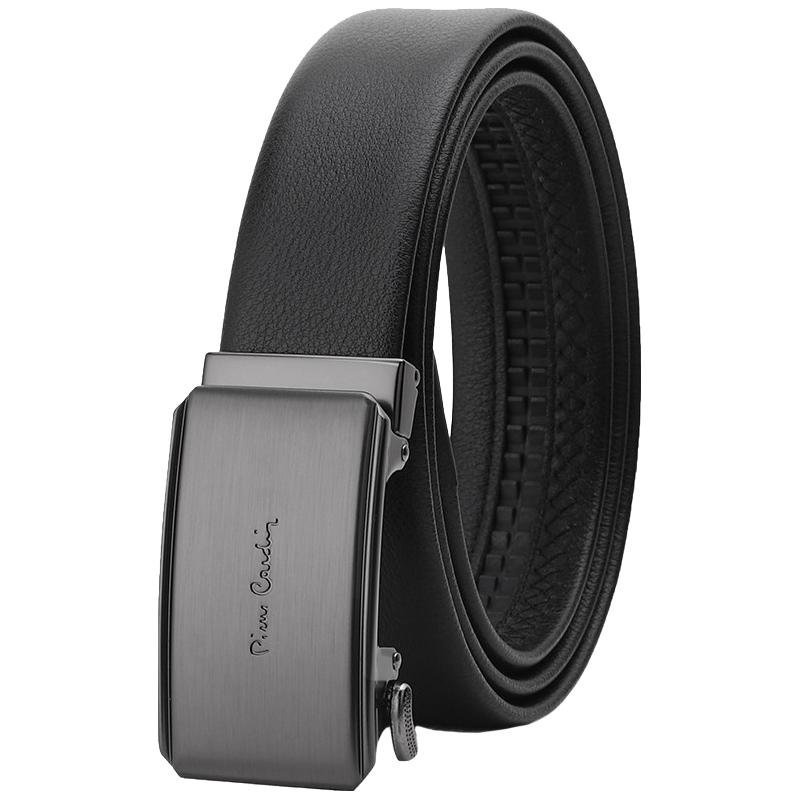 皮尔卡丹皮带男真皮腰带商务男士本命年牛皮红裤带