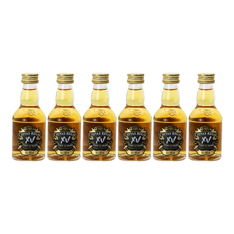 芝华士行货 苏格兰原瓶调和型威士忌洋酒  芝华士XV15年透金版50ml*6瓶