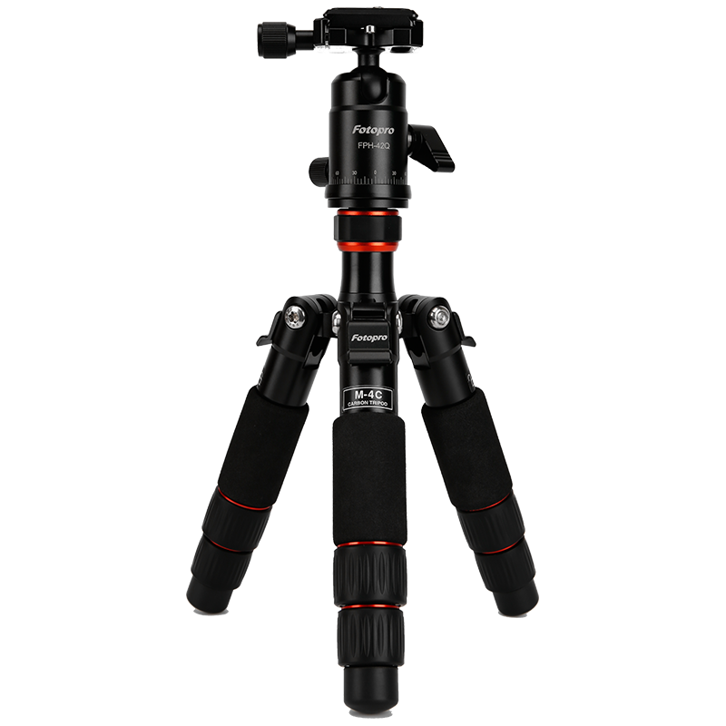Fotopro 富图宝 M-4C+FPH-42Q 反折碳纤维三脚架