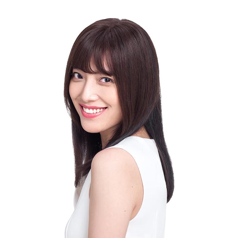  Rebecca/瑞贝卡 全手织工艺 女士假发片  自然黑 25cm