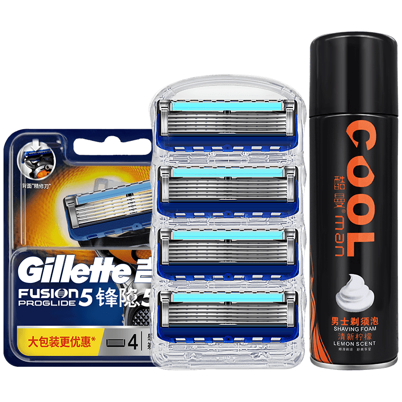  Gillette/吉列 5层刮胡刀 手动剃须刀刀头  1支+4刀头