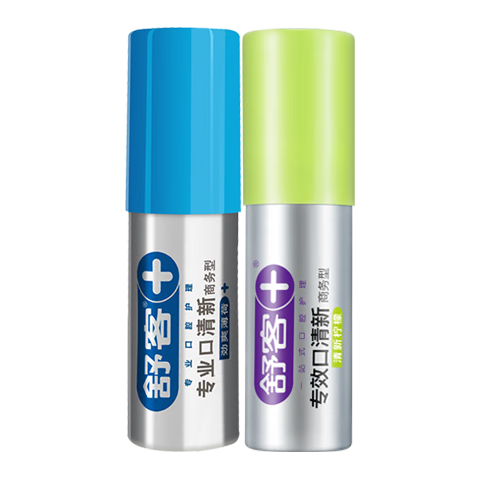 Saky 舒客 口喷口气清新剂男士口腔清新喷雾持久女生口腔喷雾接吻神器18ml*2