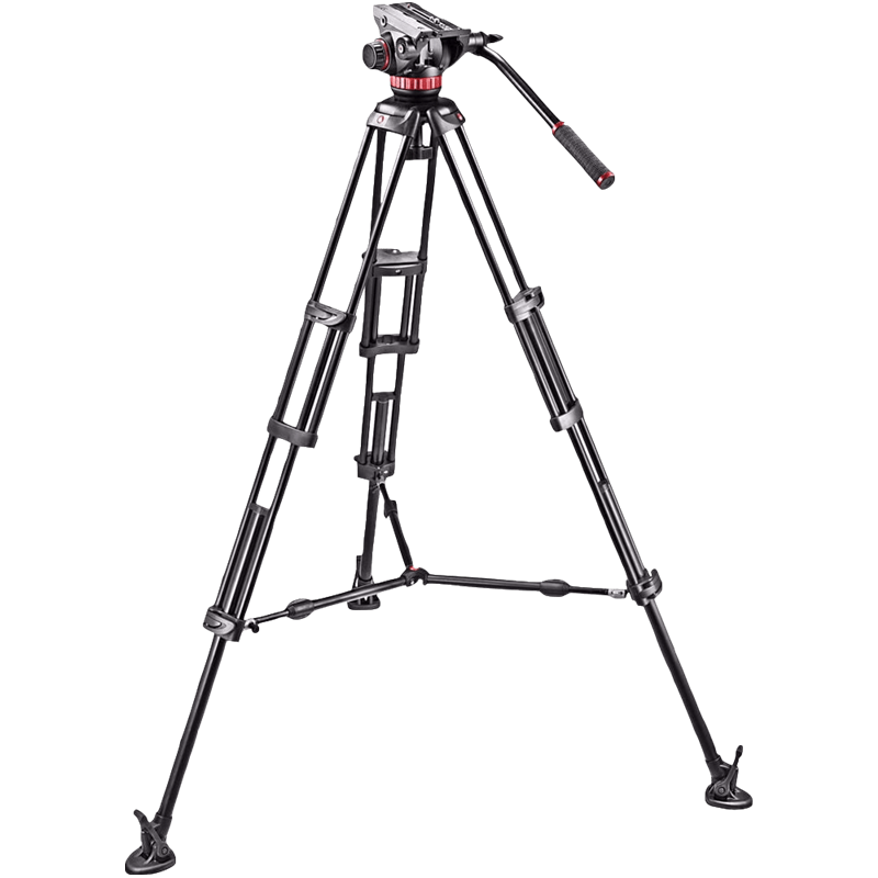 曼富图（Manfrotto）MVH502A,546BK-1 双管摄像三脚架套装带脚架包（中置）