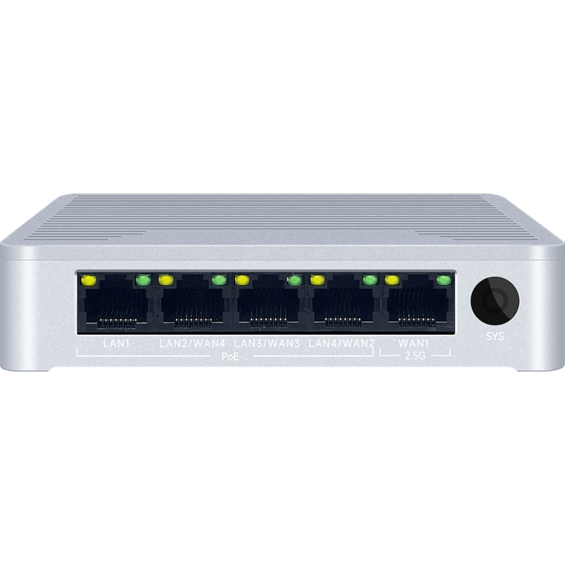 爱快（iKuai）企业级5口2.5G千兆PoE一体化智能路由器 路由网关 多WAN/多LAN*4 智能组网/网络准入/DPI流控A50-P