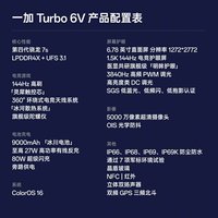 一加 Turbo 6V 5G智能手机 12GB+256GB 独行黑 第四代骁龙7s