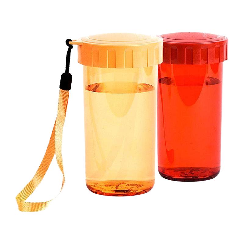 特百惠（Tupperware） 雅致300ml简约宽口塑料水杯子男女小巧便携带拎绳 深色柔蜜粉 300ml 1个