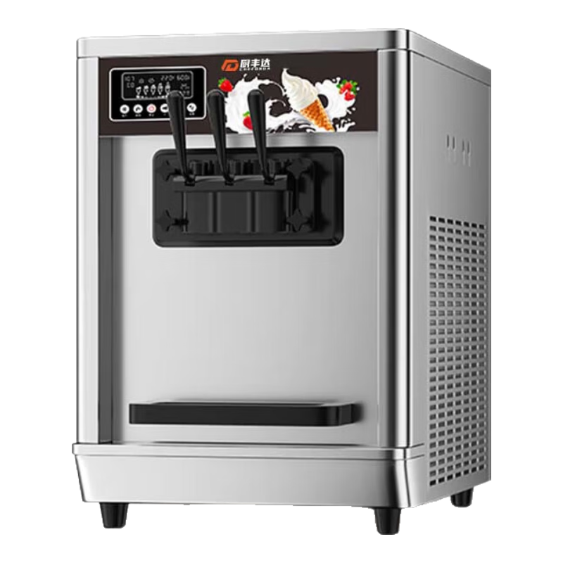 厨丰达 冰激凌机商用雪糕机甜筒机脆皮冰淇淋粉软冰淇淋机摆摊商用全自动立式 台式标准款 台式标准款｜产量18-25L