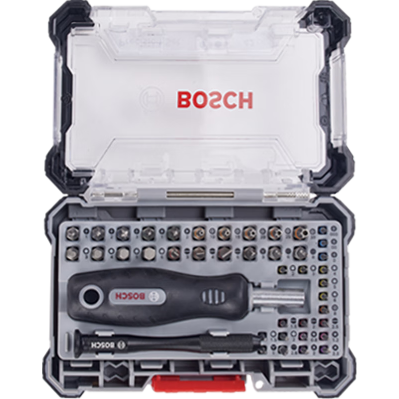 博世（BOSCH）精密螺丝批头标准批头混合套装43支装（带批头手柄和柔性延长杆）
