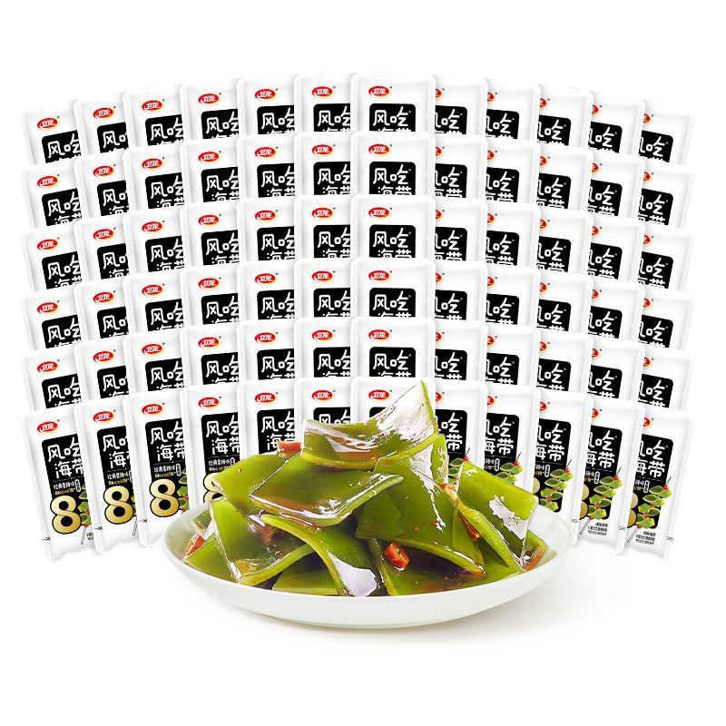 【囤50包】卫龙风吃海带开袋即食海带解馋小零食辣味休闲零食小吃