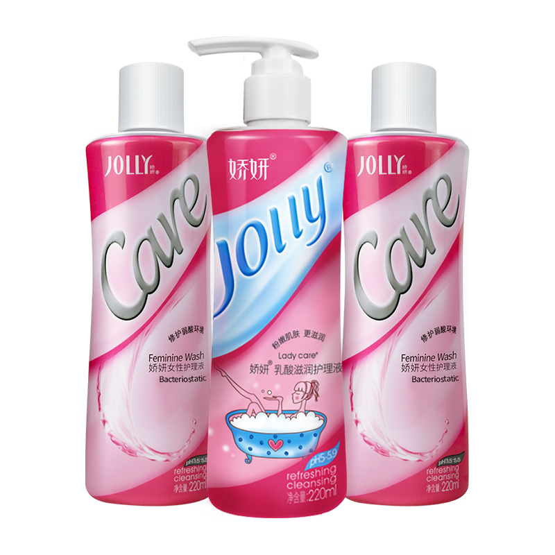  JOLLY/娇妍 经期孕期可用 女性护理套装+女性护理液+女性沐浴露  440ml+220ml