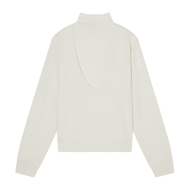 鄂尔多斯 1980 25秋冬羊毛羊绒高领两件套女套衫