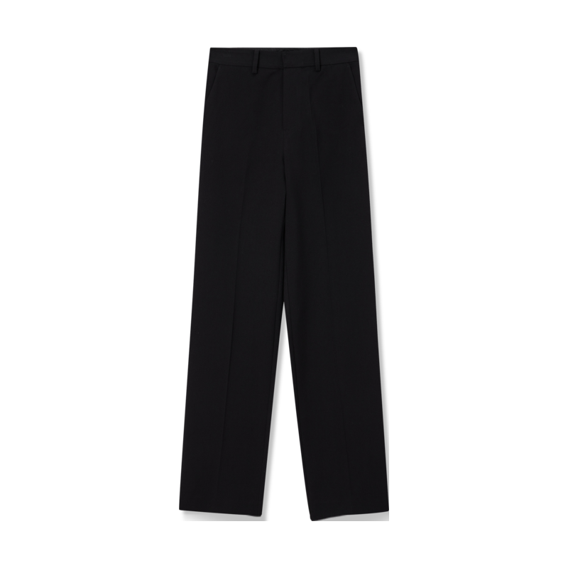 冬款裤子女冬季时尚通勤款显瘦小直筒休闲西装裤