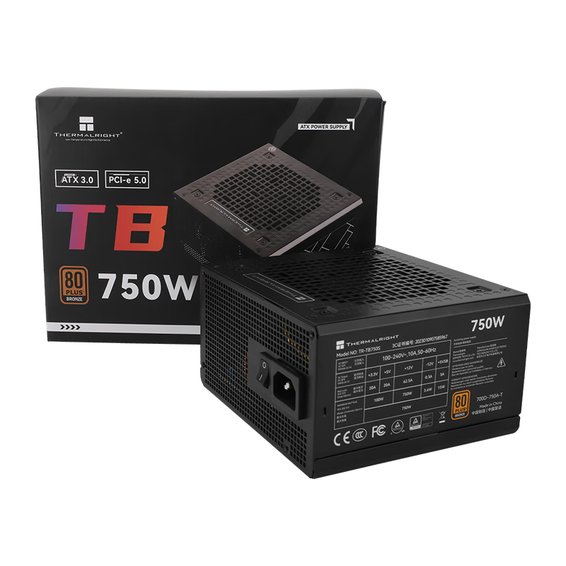 Thermalright 利民 TR-TB750S 铜牌（85%）非模组ATX电源 750W