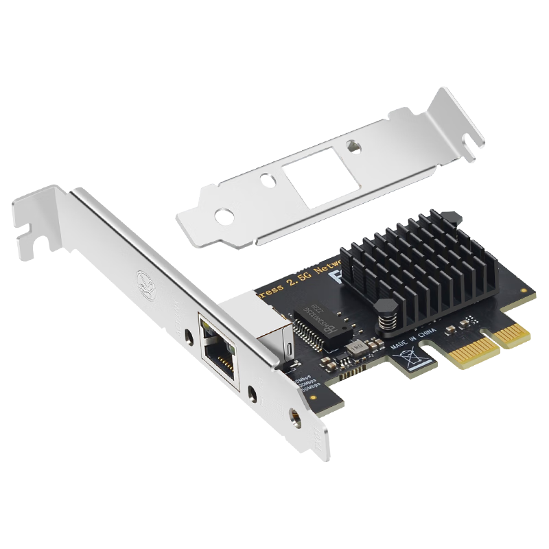 EB-LINK intel I225芯片PCI-E千兆单口2.5G网卡游戏电竞2500M台式机电脑内置有线网卡以太网络适配器