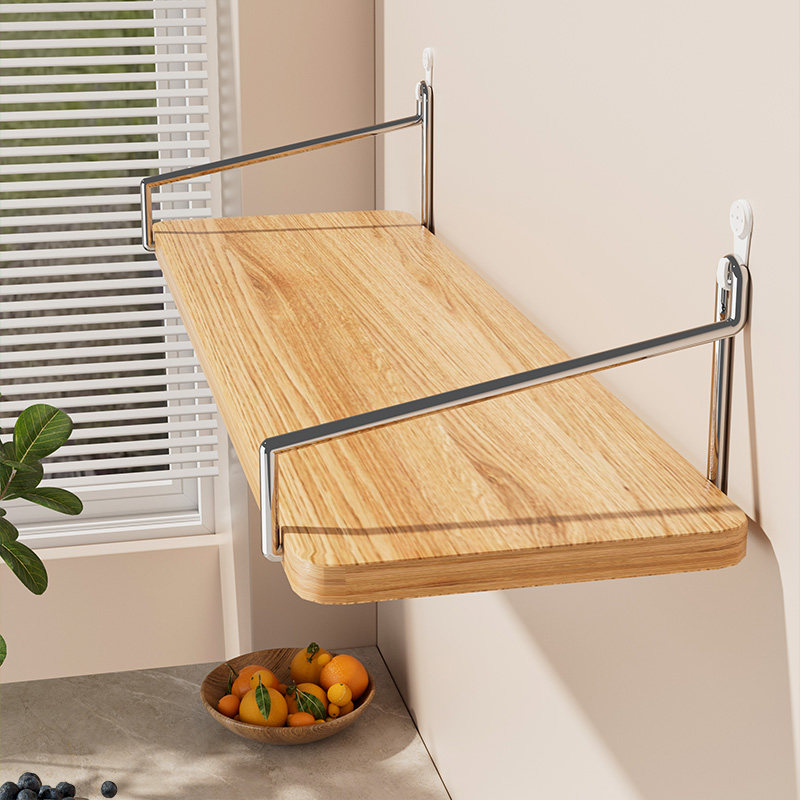 墙上置物架免打孔实木一字隔板壁挂式客厅墙面卧室床头墙壁收纳架