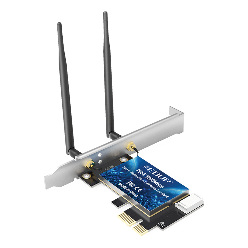 EDUP 翼联 EP-9620 1200M PCI-E双频无线网卡  蓝牙适配器 台式机内置扩展卡 AC1200随身WIFI接收器