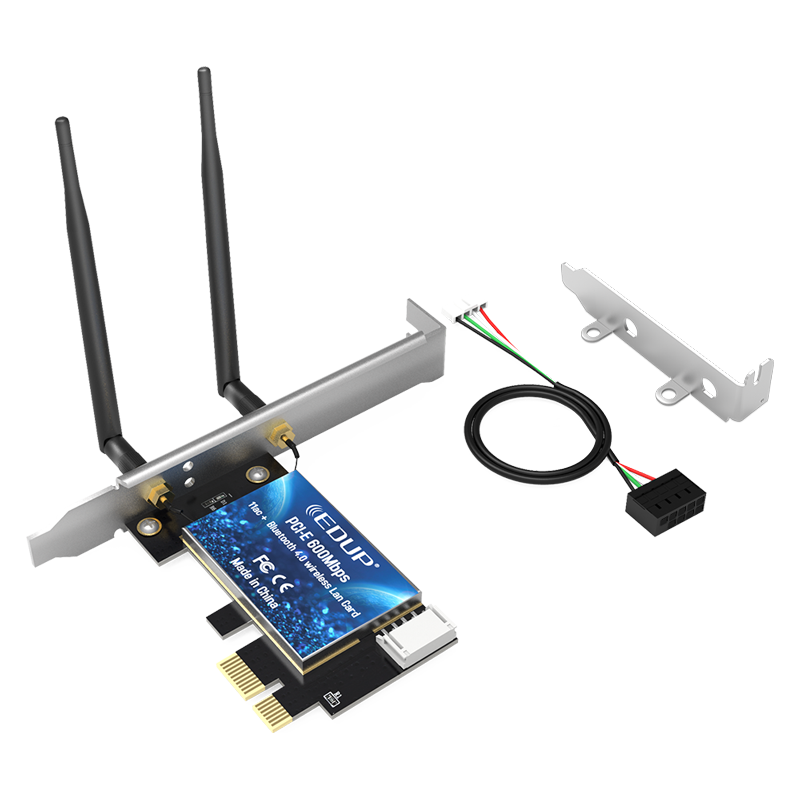 EDUP 翼联 PCI-E无线网卡 600M双频WIFI蓝牙4.0无线模块 蓝牙适配器 台式机内置 电脑WIFI接收器