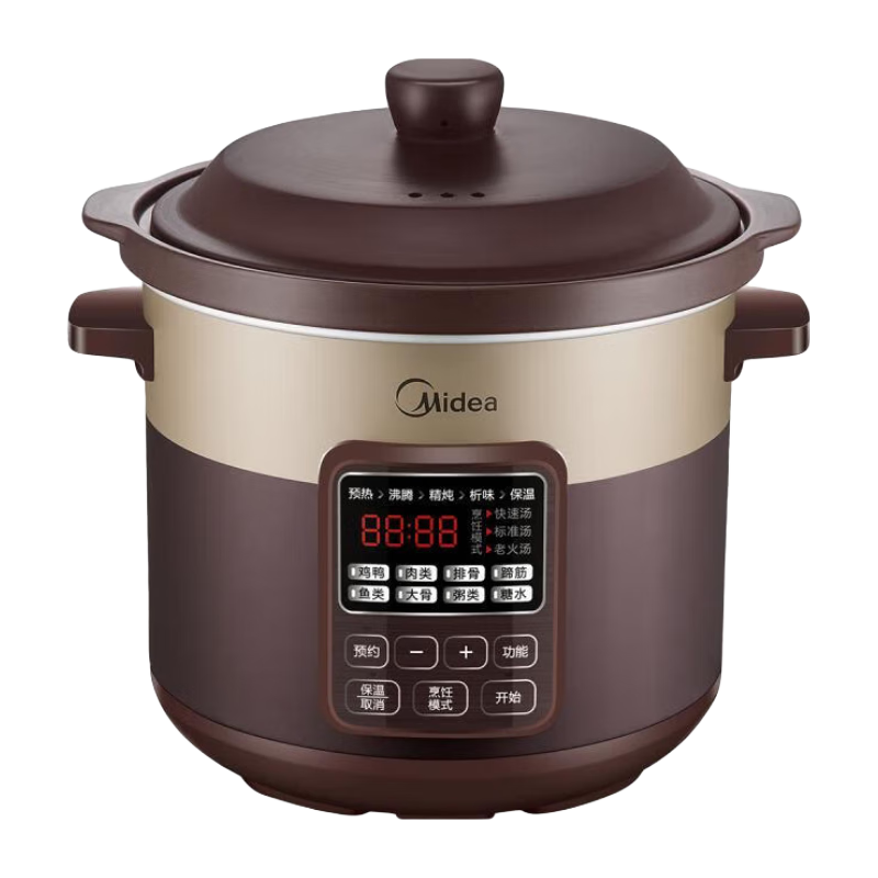 Midea 美的 WTGS401 电炖锅 4L 红褐色