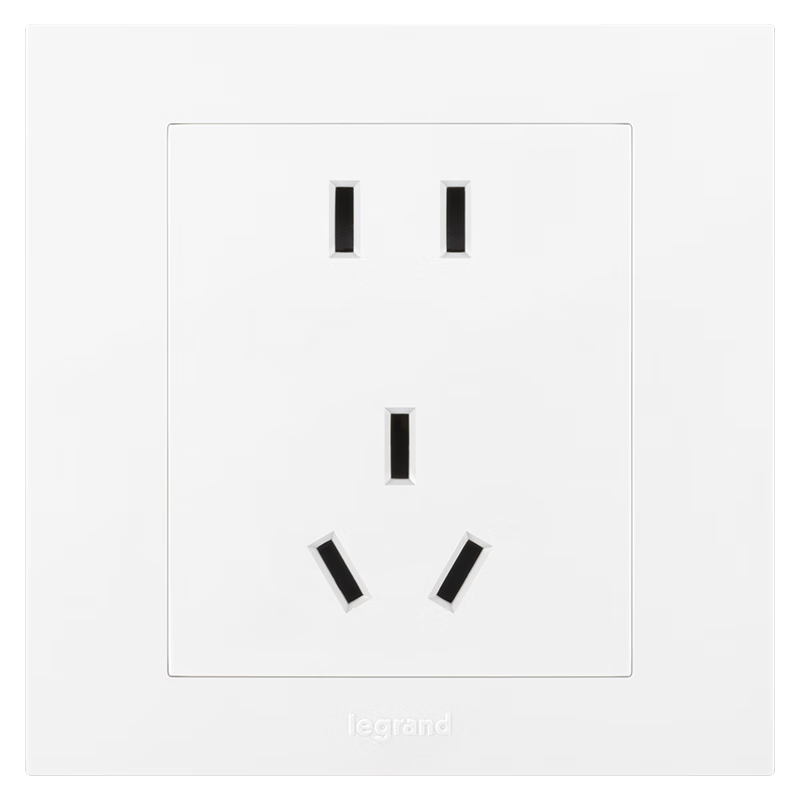 罗格朗（LEGRAND）开关插座面板 轻艺系列玉兰白色家用86型暗装电源 五孔插座