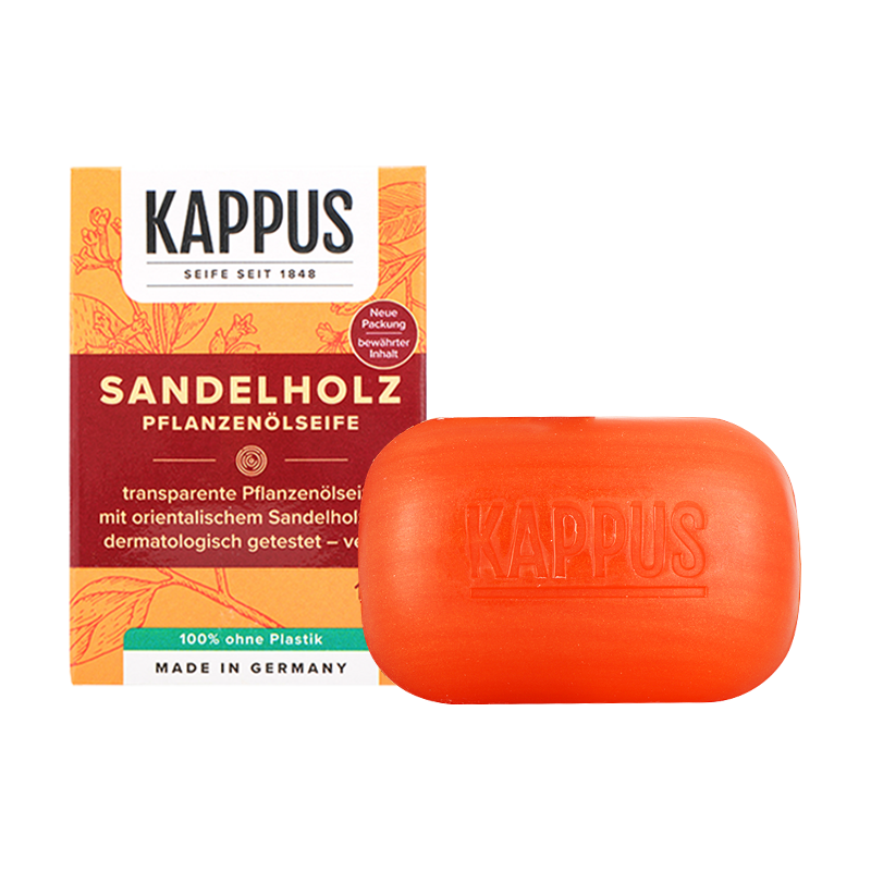 吉百事（Kappus）德国檀香皂洗手洗澡沐浴皂控油清爽洁面皂植物精油皂洁肤男女 檀香皂【10块】 檀香皂100g*10块