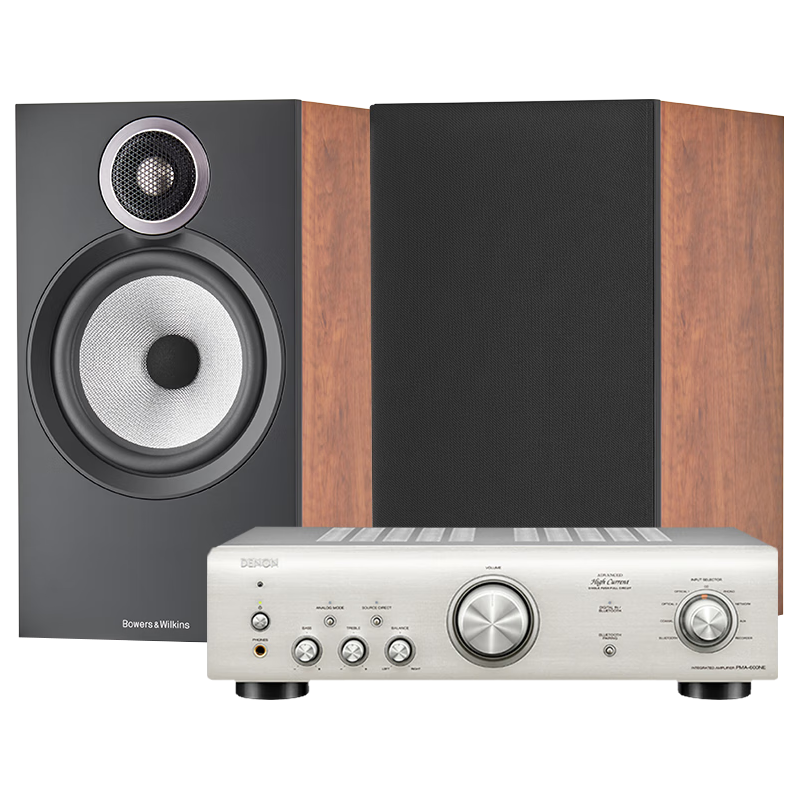Bowers&Wilkins宝华韦健 606S3书架式音箱+天龙PMA600功放家庭影院HIFI音响套装2.0