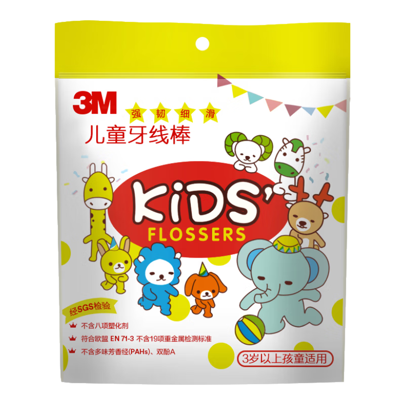  3M 儿童牙线棒  38支