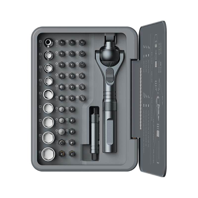 杜克棘轮螺丝刀套装 多功能省力扳手40合1合金钢批头十字六角梅花 RS2