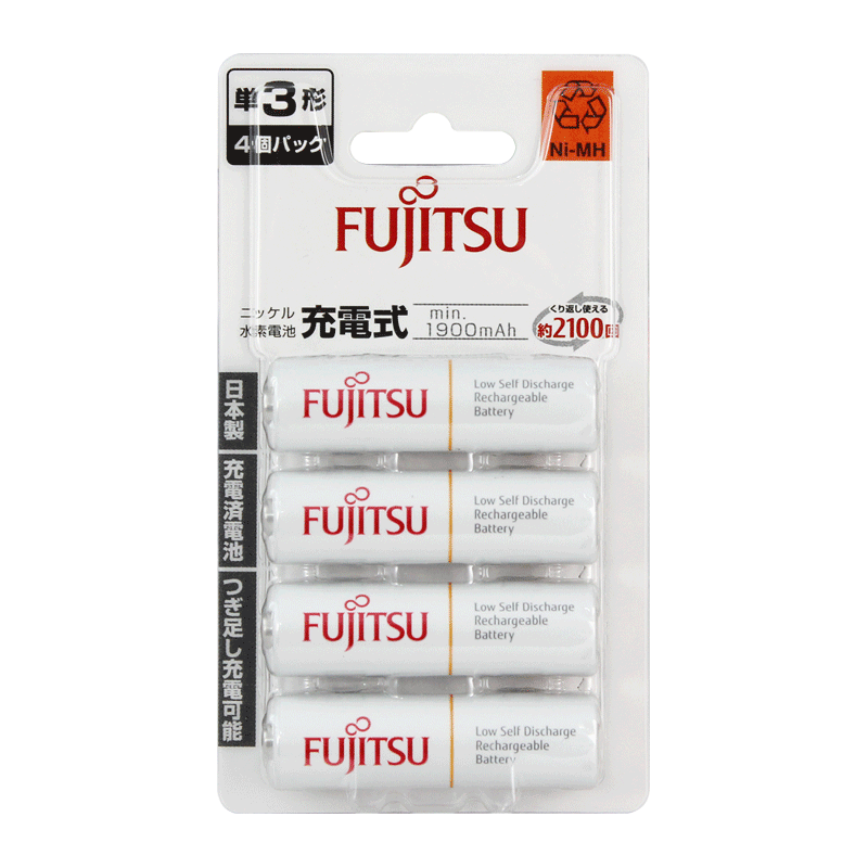 FUJITSU 富士通 5号充电电池 4节 1900毫安 充电器套装