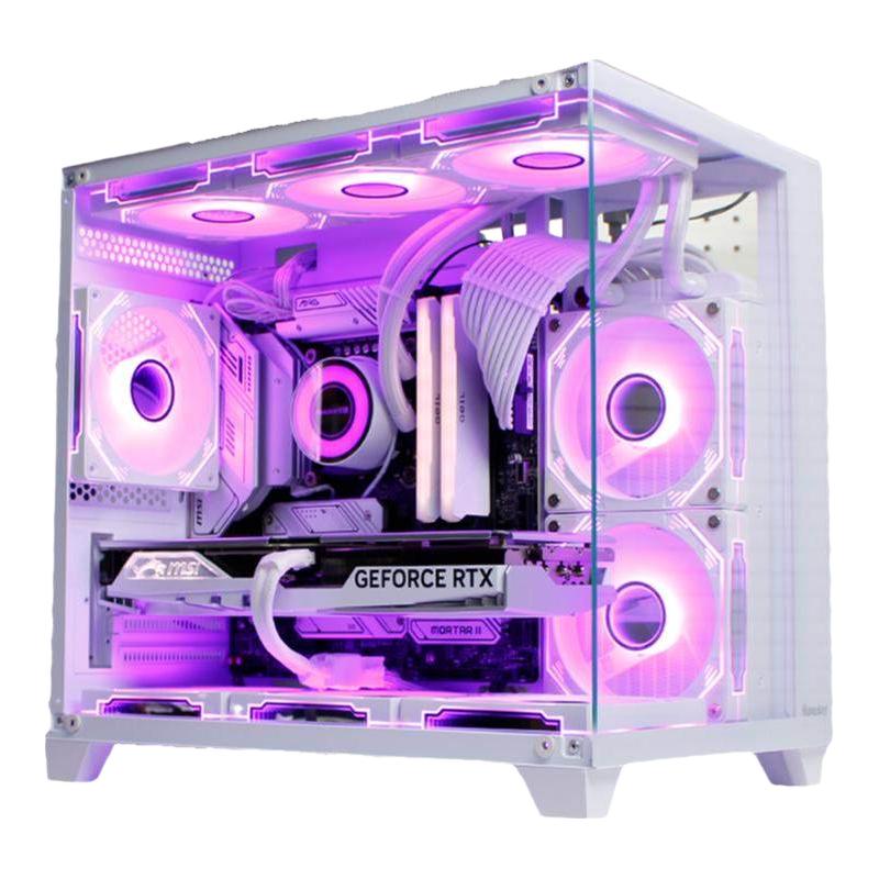 航嘉s900/s920暴风雪海景房机箱电脑台式主机游戏matx白色240水冷