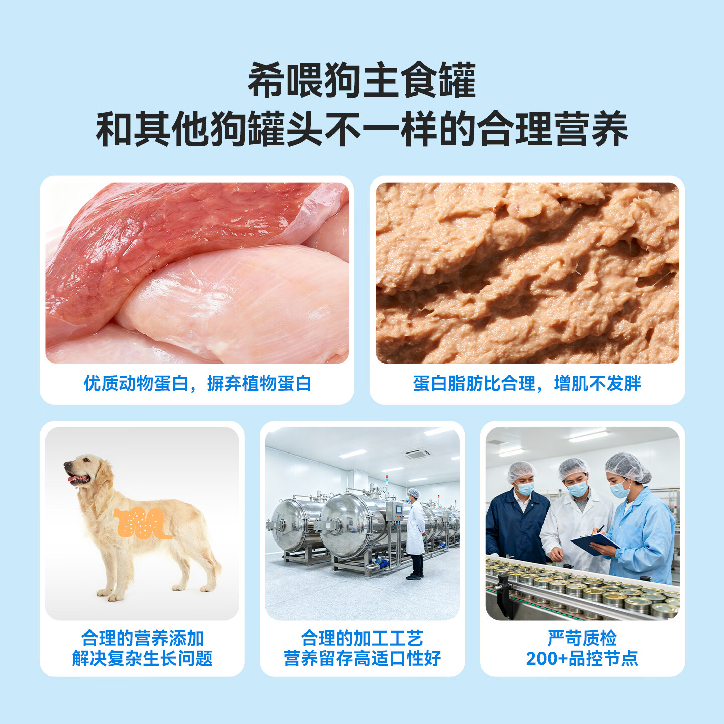 希喂狗罐头 cewey希喂犬用主食罐头 成犬幼犬增肌长肉补水全价狗湿粮 乳鸽口味 170g*3罐