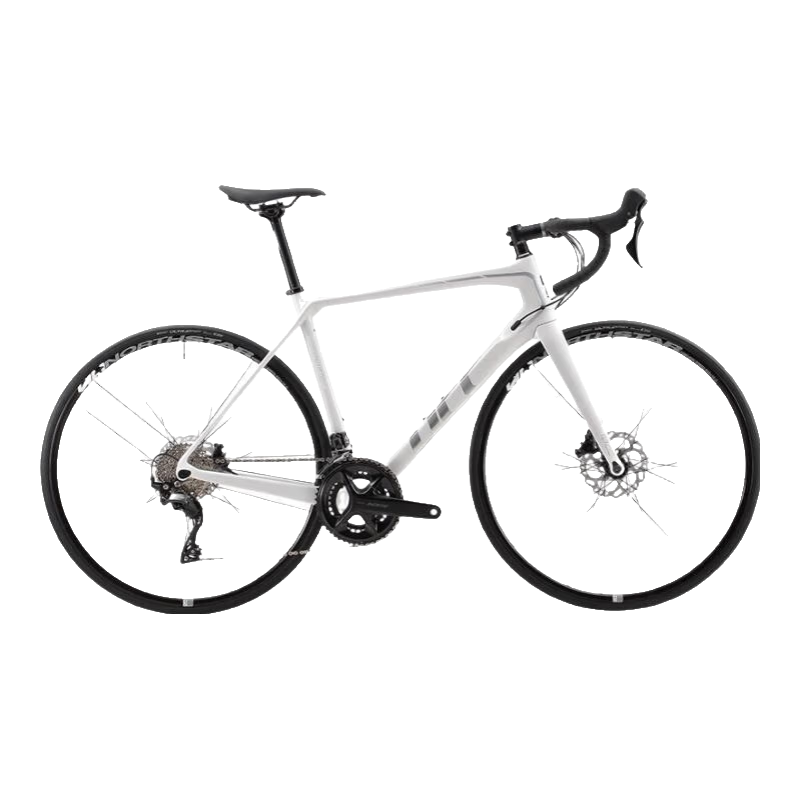 UCC运动自行车冲击波公路车碳纤维车架禧玛诺油碟刹车24速变速系统 玉兰花白 24速 46S身高：158-167