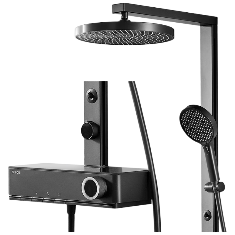 苏泊尔（SUPOR）SU30智能淋浴花洒套装全铜背喷沐浴器增压数显钢琴按键S