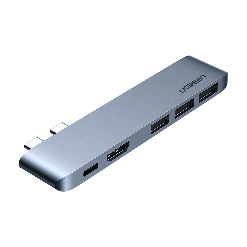 UGREEN 绿联 CM251 Type-C接口转换器 五合一 银灰色