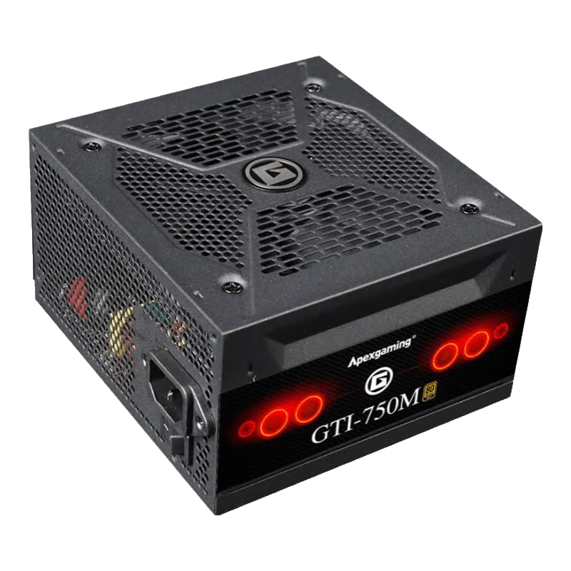  美商美商艾湃电竞 Apexgaming GTI750M 金牌（90%）ATX3.1 全模组电脑电源 750W 黑色